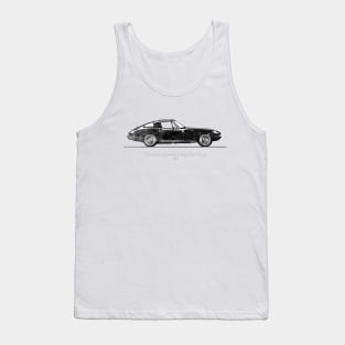 Chevrolet Corvette Sting Ray Coupe 1963 - Black and White Tank Top